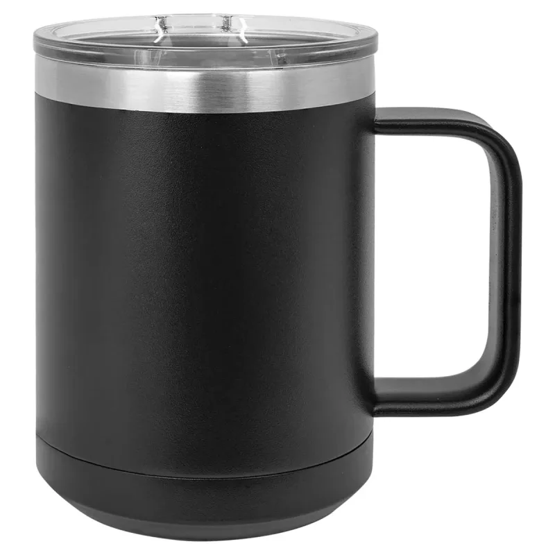 15 oz 不鏽鋼保溫咖啡杯 粉末塗層 雙層鋼保溫（空白）