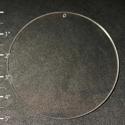 100 unidades - Forma redonda circular de acrílico en blanco - Tamaño de 1" a 5"