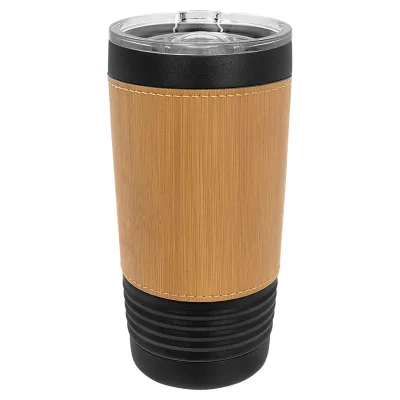 Blank 20 oz Leatherette Tumbler, Isolerad Rostfri Stål + Lock