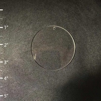 100 unidades - Forma redonda circular de acrílico en blanco - Tamaño de 1" a 5"