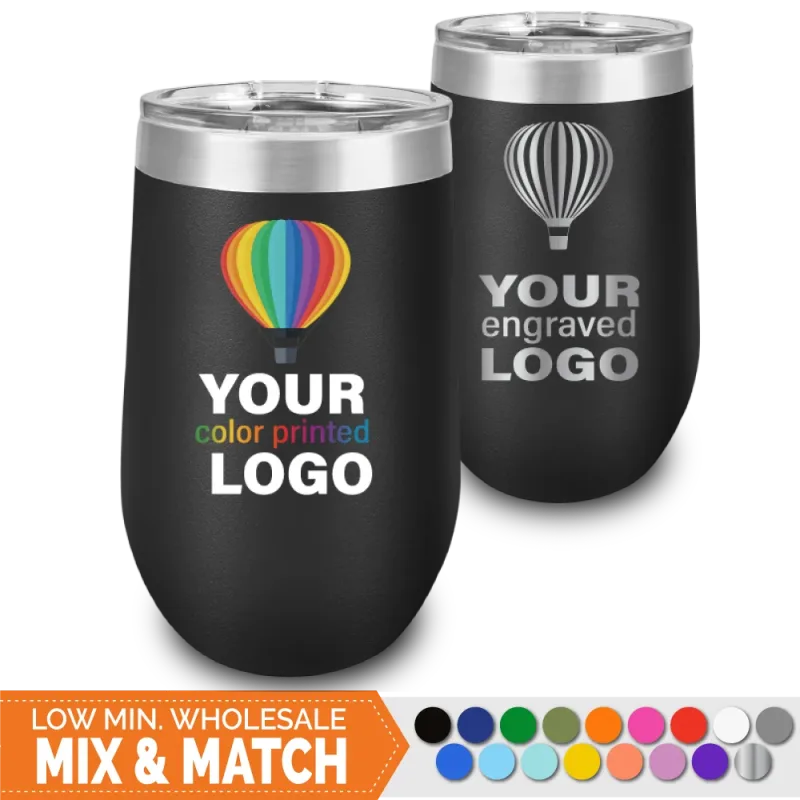 16 oz Isolerede Vintumblere -Mix & Match- Engros Personlig Gravering eller Flerfarvet Trykt Logo
