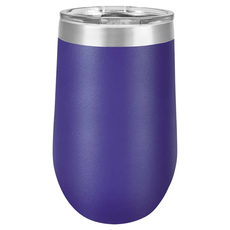 16 oz Weinbecher mit Logo lasergraviert auf isolierten Edelstahl-Weinbechern + Deckel