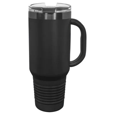 Mug de voyage Black Ghost Polar Camel 40 oz avec poignée, paille incluse