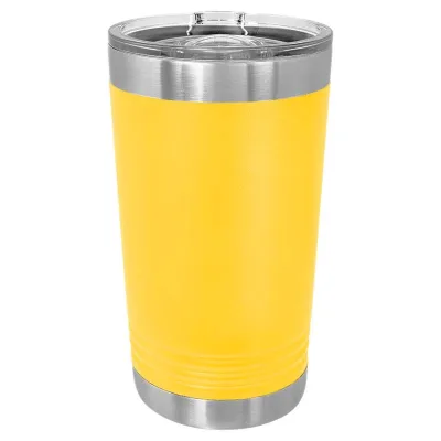 KASSE med 24 - blanke 16 oz Pint Glass isolerede rustfrie ståltumblere med SureGrip og låg