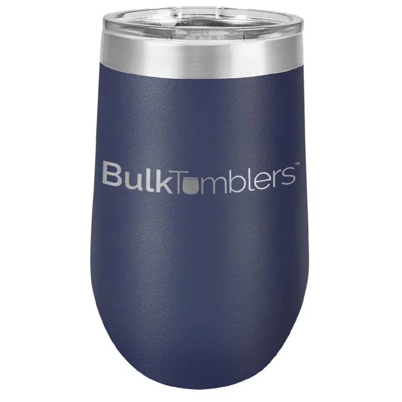 16 oz Weinbecher mit Logo lasergraviert auf isolierten Edelstahl-Weinbechern + Deckel