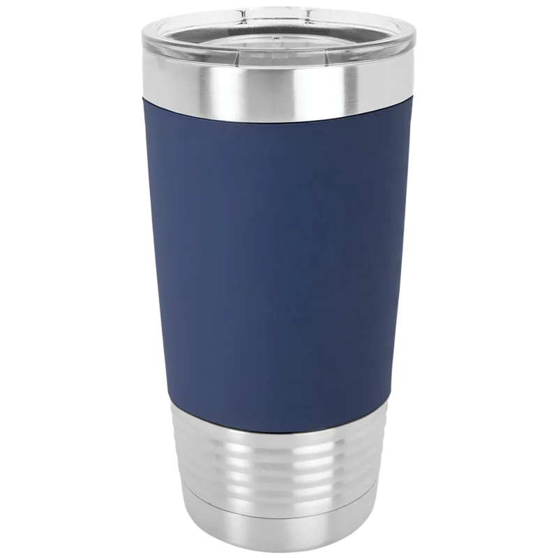 Blank 20 oz Silicone Tumbler, Insulated Stainless Steel + Lid