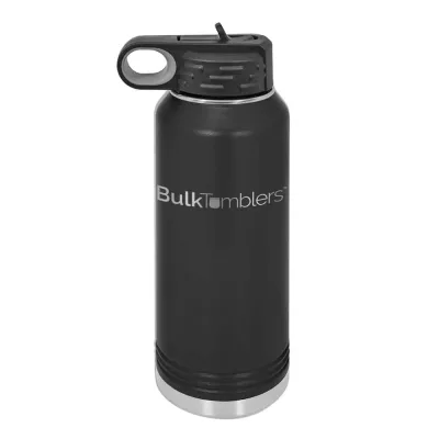 Botol Air 32 oz yang Dipersonalisasi dengan Logo Ukir Laser pada Stainless Steel Berinsulasi