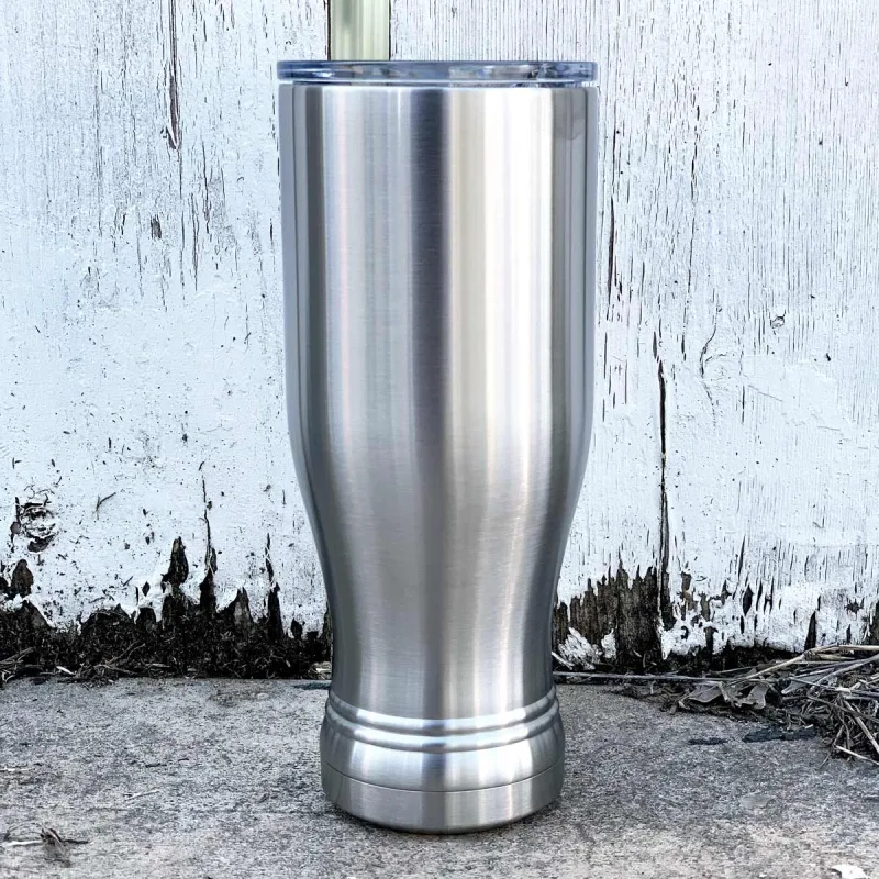 Case of 24 - 20 oz Stainless Steel Insulated Pilsner Beer Glass Tumbler