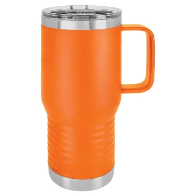 20 oz isoleret termokrus i rustfrit stål med hank til rejsebrug - pulverlakeret (kasse med 24)