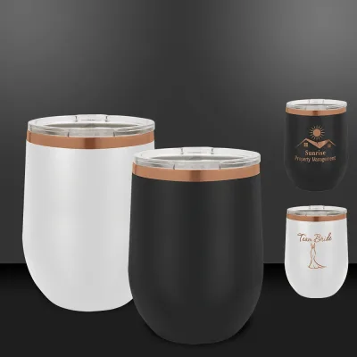 Tumbler da vino placcati a ioni da 12 oz -Mix & Match- Ingrosso personalizzato con logo inciso o stampa a colori