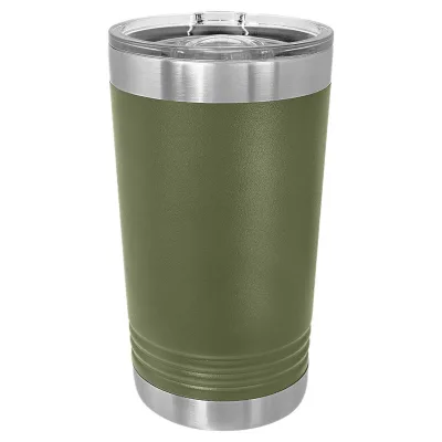 KASSE med 24 - blanke 16 oz Pint Glass isolerede rustfrie ståltumblere med SureGrip og låg