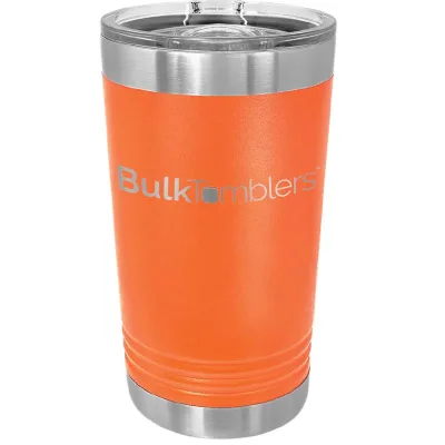 Vaso de pinta de 16 oz con logo grabado a láser en vaso térmico de cerveza de acero inoxidable + tapa