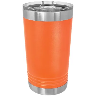 KASSE med 24 - blanke 16 oz Pint Glass isolerede rustfrie ståltumblere med SureGrip og låg