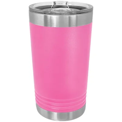 KASSE med 24 - blanke 16 oz Pint Glass isolerede rustfrie ståltumblere med SureGrip og låg