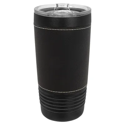 Blank 20 oz Leatherette Tumbler, Isolerad Rostfri Stål + Lock