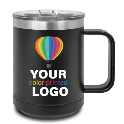 15 oz Handled Insulated Mug -Mix & Match- Bulk Wholesale Personalized Engraved or Full Color Print Logo