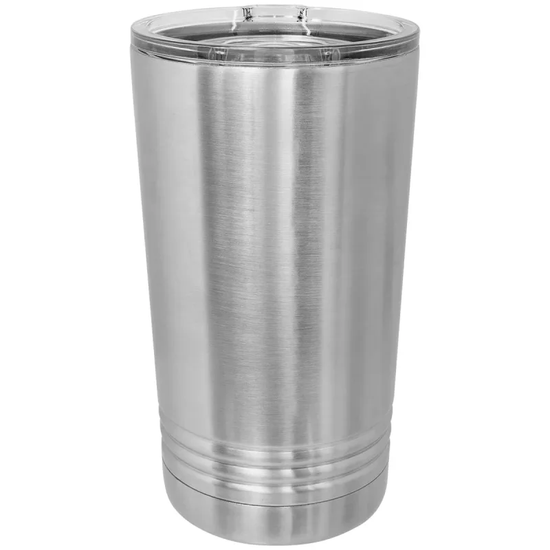 24개 케이스 - 블랭크 16 oz 핀트 글라스 스테인리스 스틸 보온 SureGrip 텀블러 (뚜껑 포함)