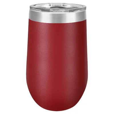 16 oz Weinbecher mit Logo lasergraviert auf isolierten Edelstahl-Weinbechern + Deckel