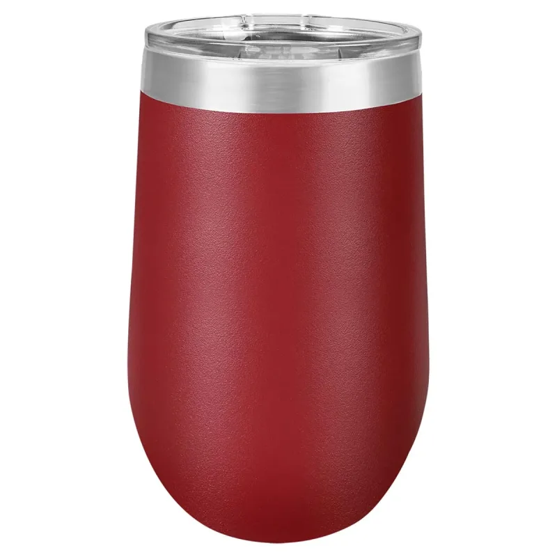 16 oz Weinbecher mit Logo lasergraviert auf isolierten Edelstahl-Weinbechern + Deckel