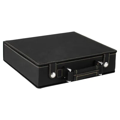 Laserable Leatherette 100 pc Poker Chip Set Case, Dice, and Cards