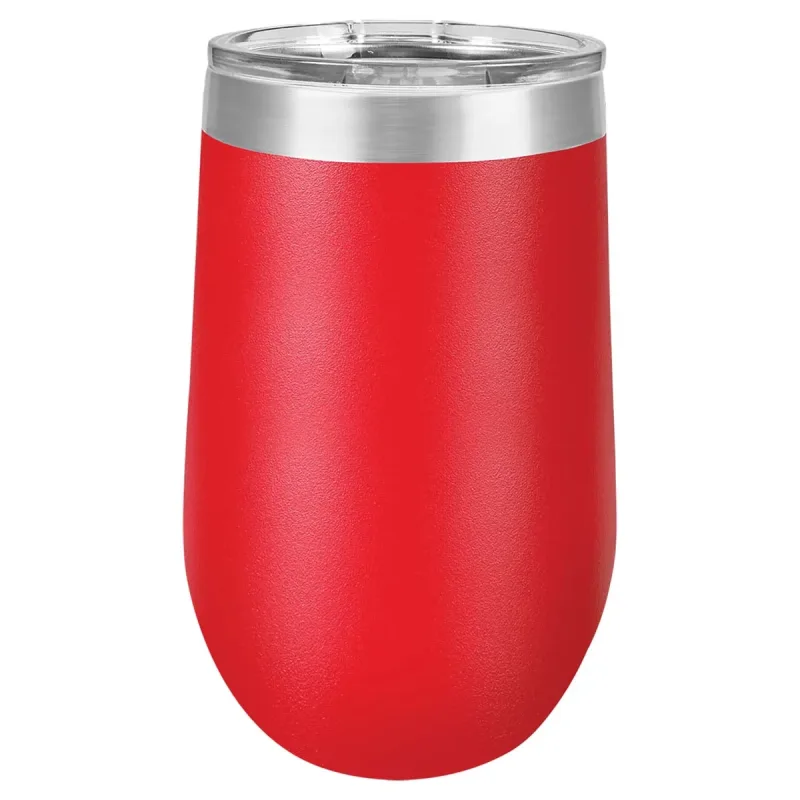 16 oz Weinbecher mit Logo lasergraviert auf isolierten Edelstahl-Weinbechern + Deckel