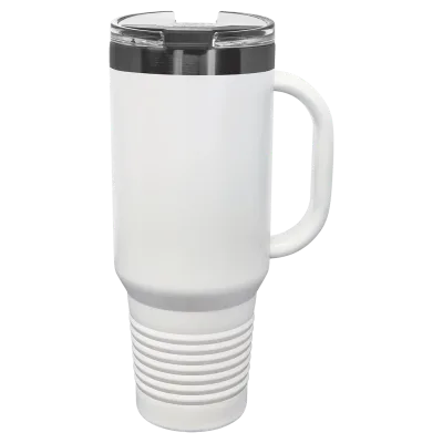 Mug de voyage Black Ghost Polar Camel 40 oz avec poignée, paille incluse