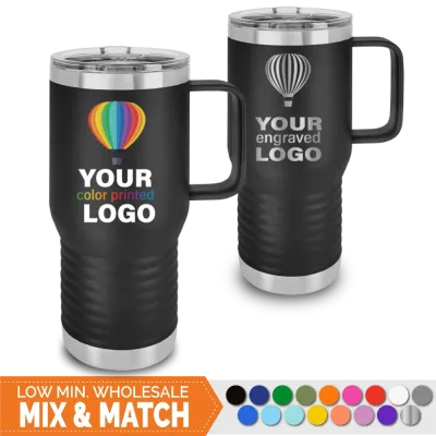 Copos de Viagem com Asa de 20 oz -Mix & Match- Venda por Grosso Personalizada com Gravação ou Impressão de Logótipo a Cores