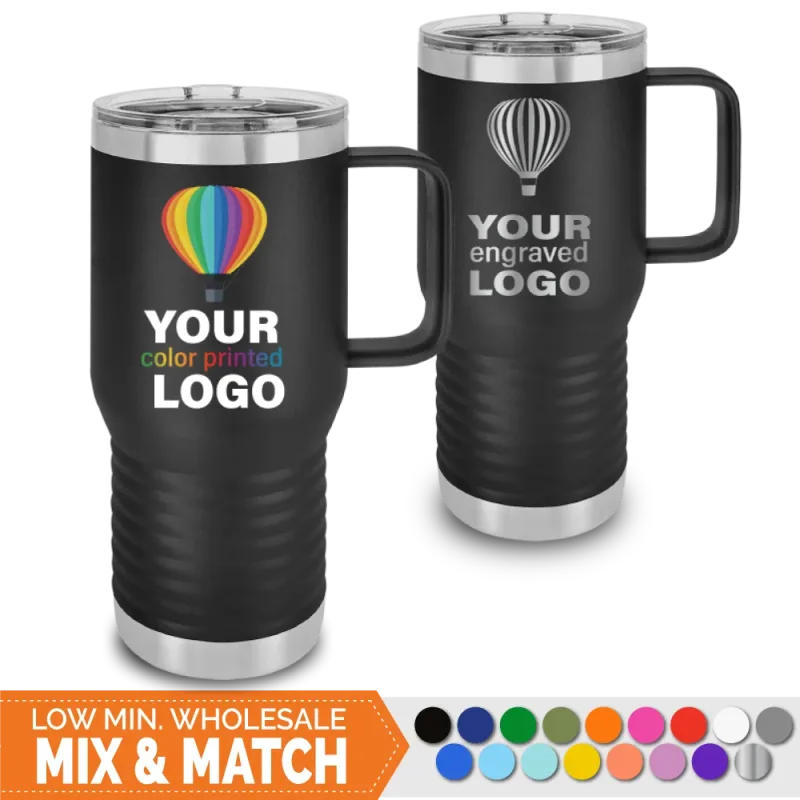 Copos de Viagem com Asa de 20 oz -Mix & Match- Venda por Grosso Personalizada com Gravação ou Impressão de Logótipo a Cores