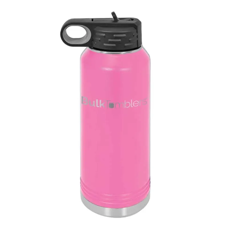 Botol Air 32 oz yang Dipersonalisasi dengan Logo Ukir Laser pada Stainless Steel Berinsulasi