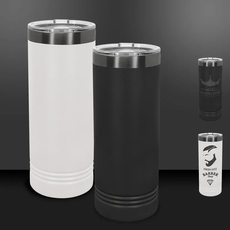Vasos Skinny de 22 oz con baño iónico para promociones -Combina y mezcla- Venta al por mayor personalizada con grabado o impresión de logo a todo color
