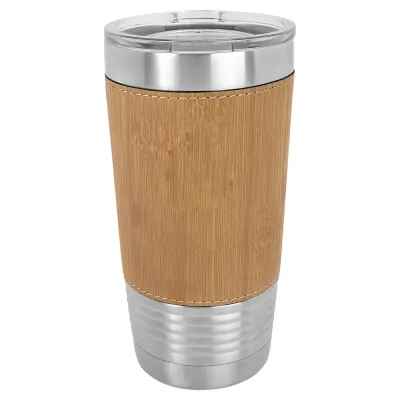 Blank 20 oz Leatherette Tumbler, Isolerad Rostfri Stål + Lock