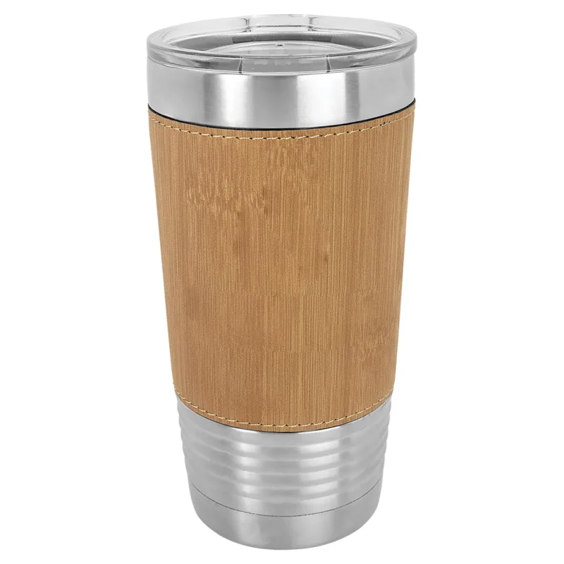 Blank 20 oz Leatherette Tumbler, Isolerad Rostfri Stål + Lock