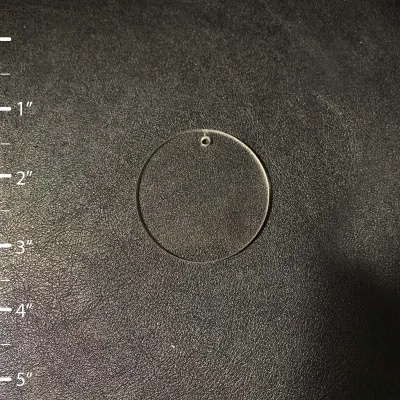 100 unidades - Forma redonda circular de acrílico en blanco - Tamaño de 1" a 5"