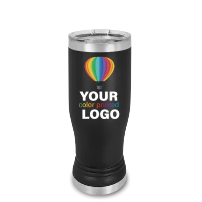 Vasos de cerveza pilsner promocionales de 14 oz -Combina y elige- Venta al por mayor personalizada con grabado o logo impreso a todo color