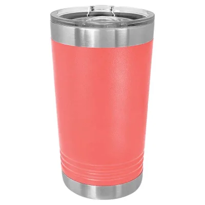KASSE med 24 - blanke 16 oz Pint Glass isolerede rustfrie ståltumblere med SureGrip og låg