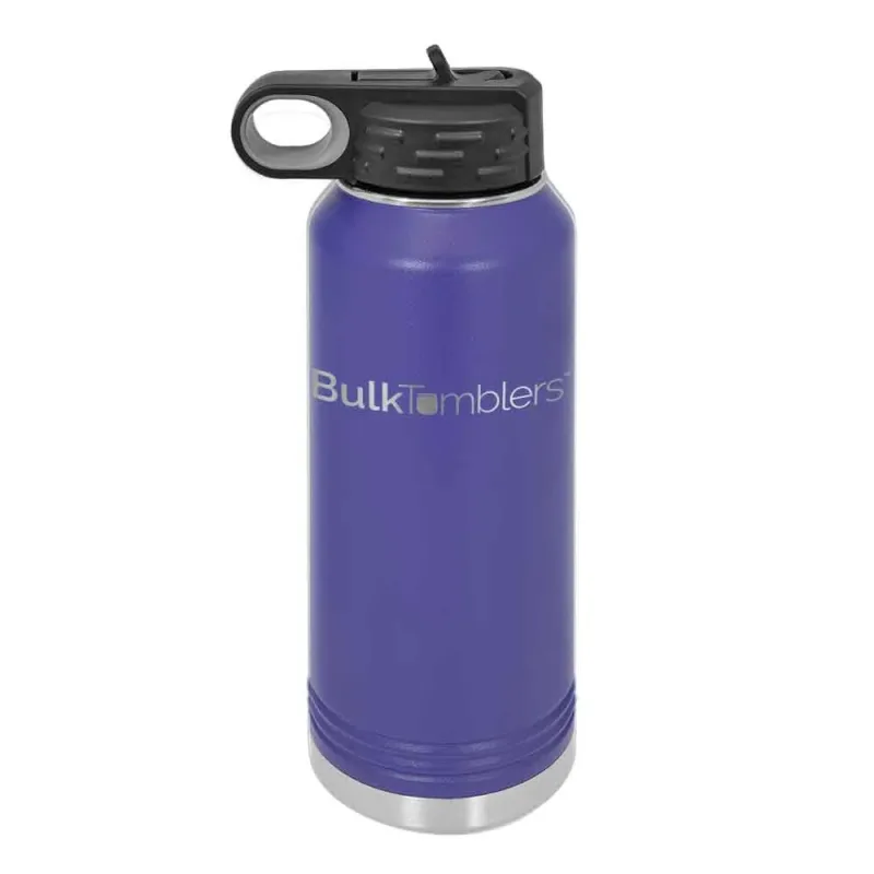 Botol Air 32 oz yang Dipersonalisasi dengan Logo Ukir Laser pada Stainless Steel Berinsulasi