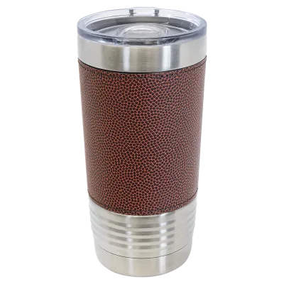 Kasse med 24 Basketball / Football Kunstlæder Sports Tumbler - Rustfrit Stål Isoleret Rejsekrus