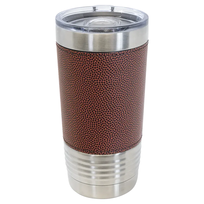 Kasse med 24 Basketball / Football Kunstlæder Sports Tumbler - Rustfrit Stål Isoleret Rejsekrus