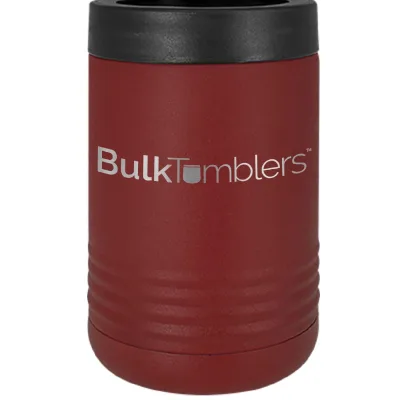 Promo Personalized Beverage Holder for Can / Bottle w Logo Laser Engraved on Insulated Stainless Steel