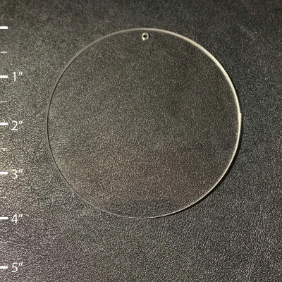 100 unidades - Forma redonda circular de acrílico en blanco - Tamaño de 1" a 5"
