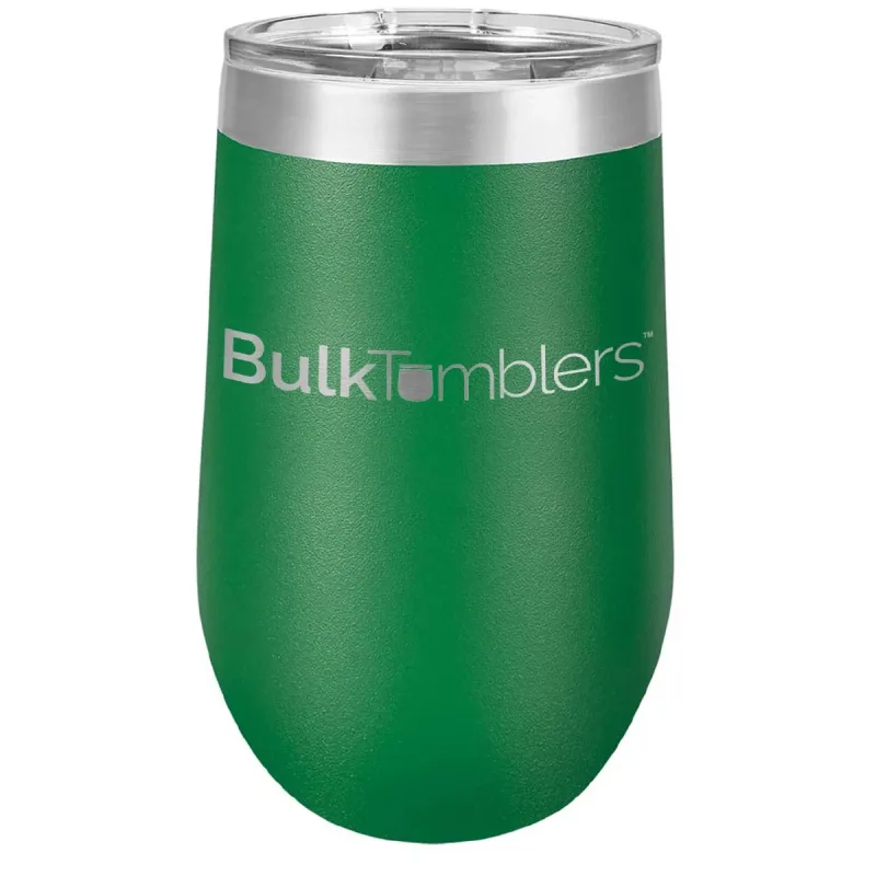 16 oz Weinbecher mit Logo lasergraviert auf isolierten Edelstahl-Weinbechern + Deckel