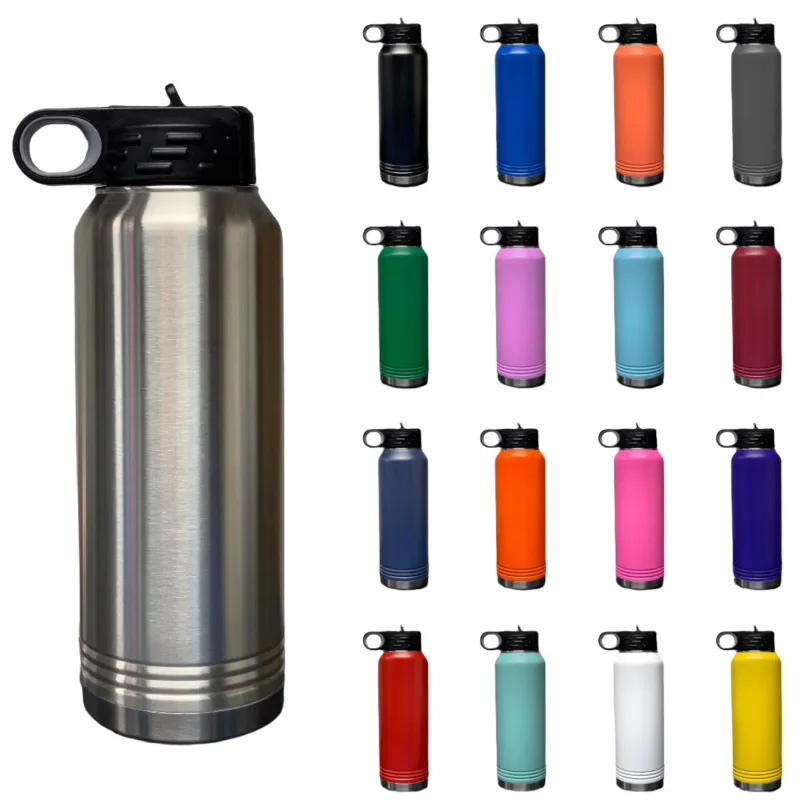 32 oz rustfritt stål pulverlakkert blank isolert sportsvannflaske Polar Camel