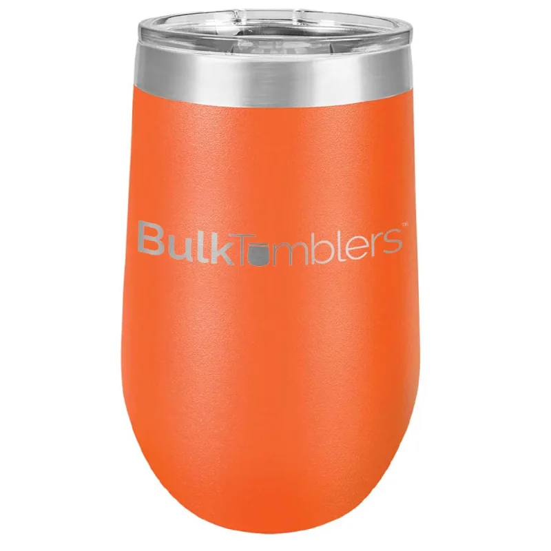 16 oz Weinbecher mit Logo lasergraviert auf isolierten Edelstahl-Weinbechern + Deckel