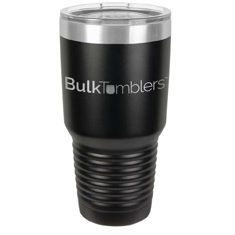 30 oz Promo personlig tumbler - 16 farver - logo laserskåret på isoleret rustfrit stål + låg