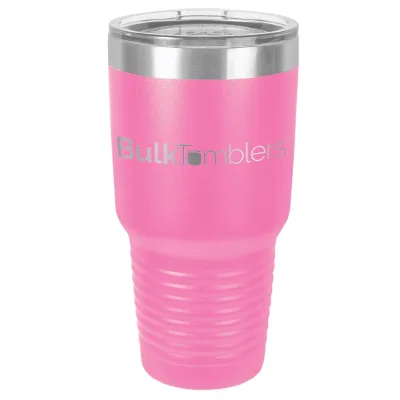 30 oz Promo personlig tumbler - 16 farver - logo laserskåret på isoleret rustfrit stål + låg
