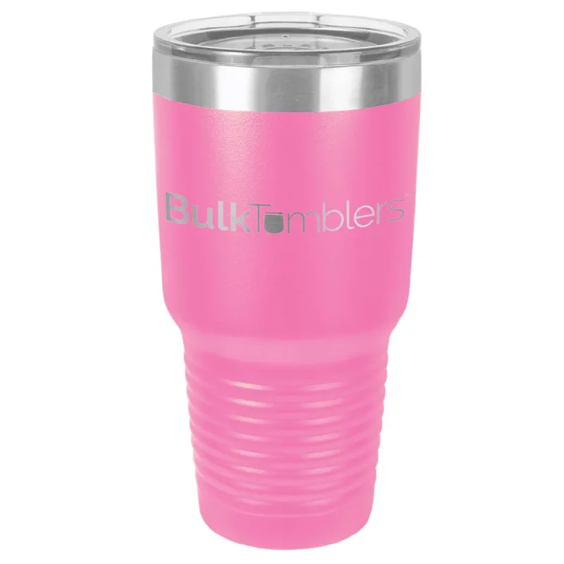 30 oz Promo personlig tumbler - 16 farver - logo laserskåret på isoleret rustfrit stål + låg