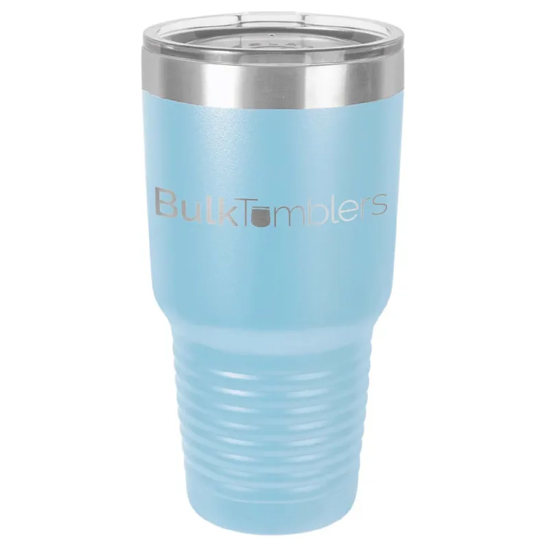 30 oz Promo personlig tumbler - 16 farver - logo laserskåret på isoleret rustfrit stål + låg
