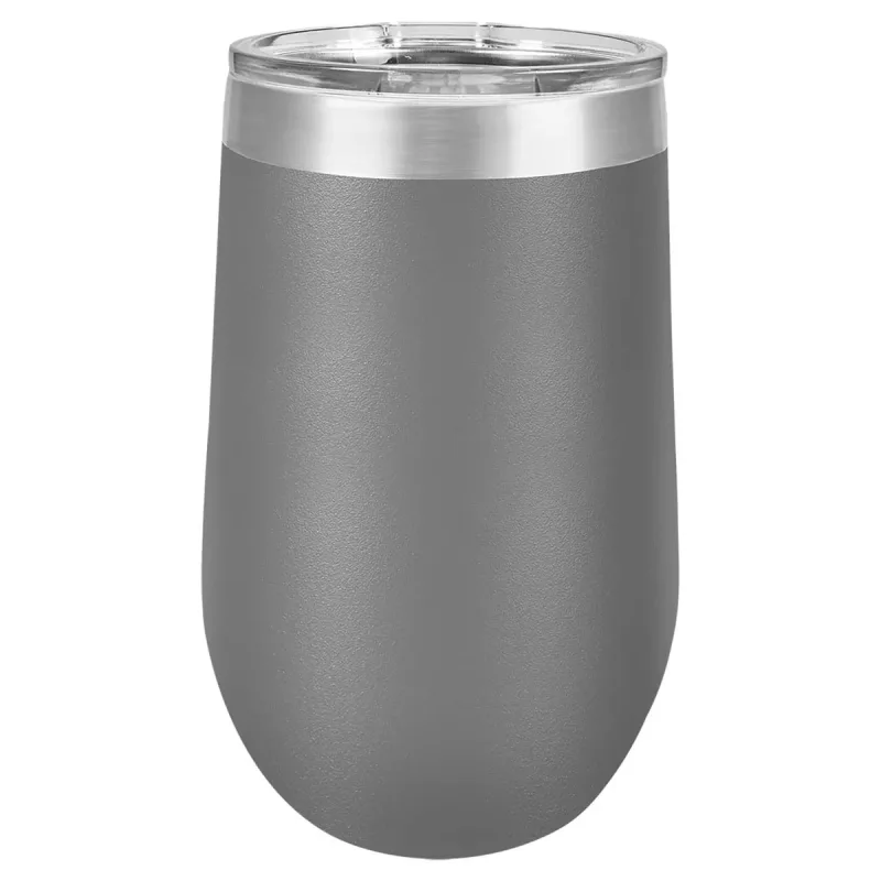 16 oz Weinbecher mit Logo lasergraviert auf isolierten Edelstahl-Weinbechern + Deckel