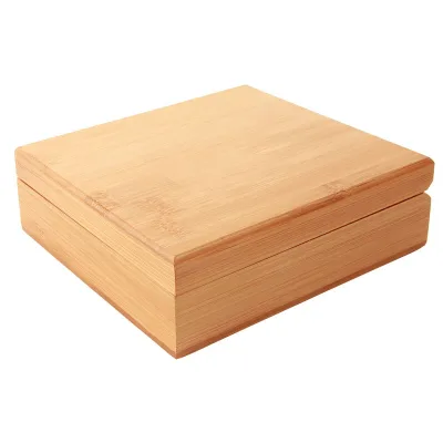 1" x 1" Deluxe 9-delars whisky sten-set i stål med bambufodral, valfri lasergravyr