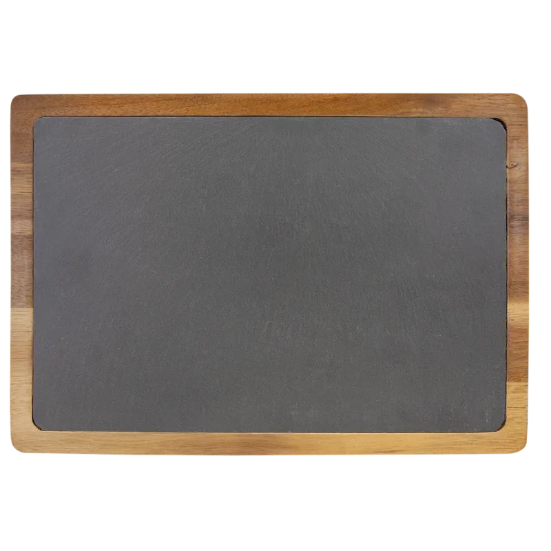 Acacia and Slate Cutting and Serving Board